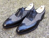 Black tweed bicolor oxfords by rozsnyai handmade shoes 333-20 (1)